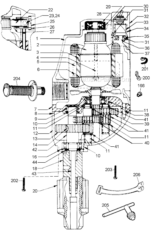 Page A Diagram and Parts List for 1556 Type 2 Black and Decker Drill Press